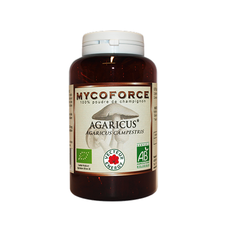 Agaricus- 180 gélules - Bio* - Mycoforce - Poudre de champignon - Vecteur Energy