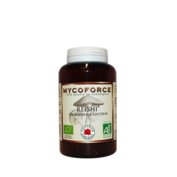 Reishi- 180 glules - Bio* - Mycoforce - Poudre de champignon - Vecteur Energy