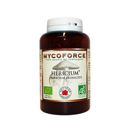 Héricium- 180 gélules - Bio* - Mycoforce - Poudre de champignon - Vecteur Energy