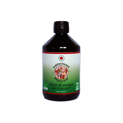 Vinaigre amincissant - Bio* - Elixir des 4 Saisons - 500 ml - Vecteur Energy