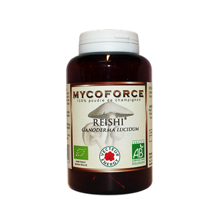 Reishi- 180 gélules - Bio* - Mycoforce - Poudre de champignon - Vecteur Energy