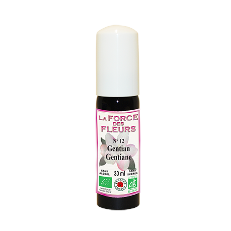 La Force des Fleurs N°12 Gentian / Gentiane - Fleurs de Bach - Bio - Sans sucres - Sans alcool - 30ml