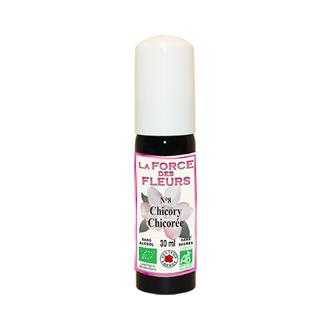 La Force des Fleurs N°08 Chicory / Chicorée - Fleurs de Bach - Bio - Sans sucres - Sans alcool - 30ml