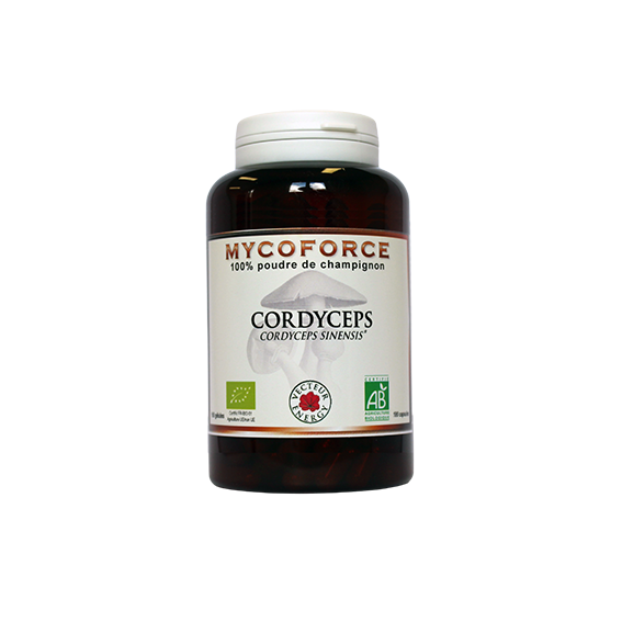 Cordyceps- 180 gélules - Bio* - Mycoforce - Poudre de champignon - Vecteur Energy