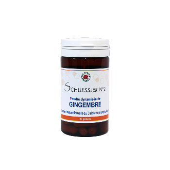 Sels biochimiques de Schuessler N02 - Gingembre - Calcarea phosporica - 30 glules - Vecteur Energy