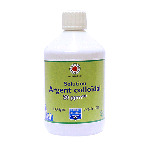 Solution Argent colloïdal 20 ppm 500 ml certifiéé naturelle** - Argent colloïdal - Vecteur Energy
