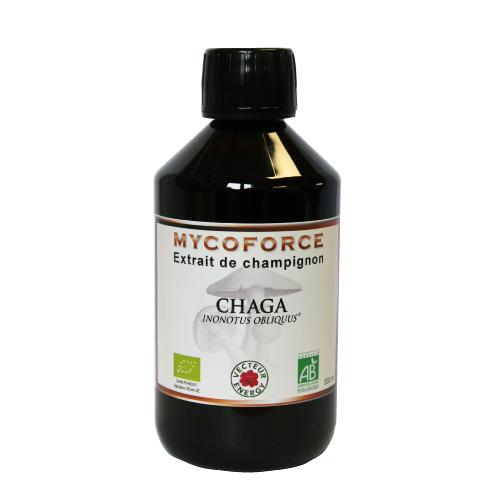 Chaga- 300 ml - Bio* - Mycoforce - Extrait de champignon - Vecteur Energy