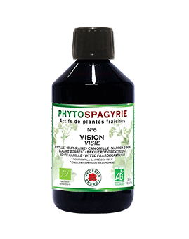 Phytospagyrie N°8 Vision - Bio* - 300 ml - Synergie de plantes biologiques* - Vecteur Energy
