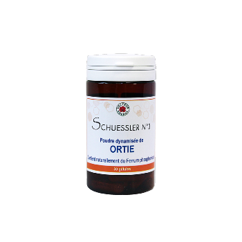 Sels biochimiques de Schuessler N03 - Ortie - Ferrum phosphoricum - 30 glules - Vecteur Energy