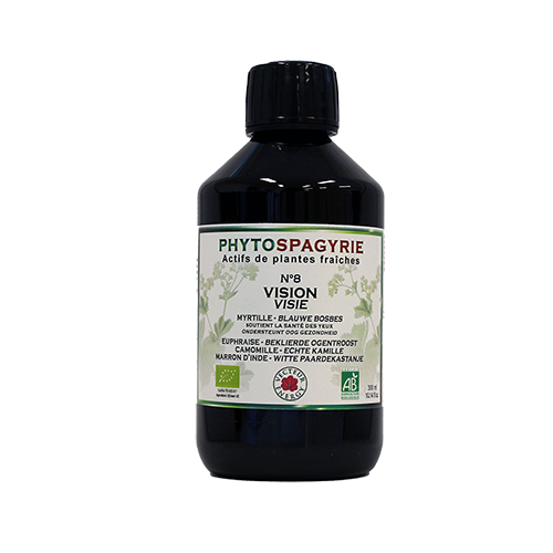 Phytospagyrie N°08 Vision - Bio* - 300 ml - Synergie de plantes biologiques* - Vecteur Energy