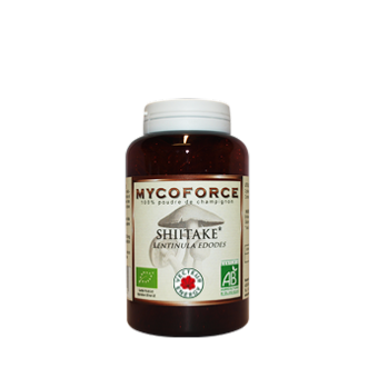 Shiitaké- 180 gélules - Bio* - Mycoforce - Poudre de champignon - Vecteur Energy
