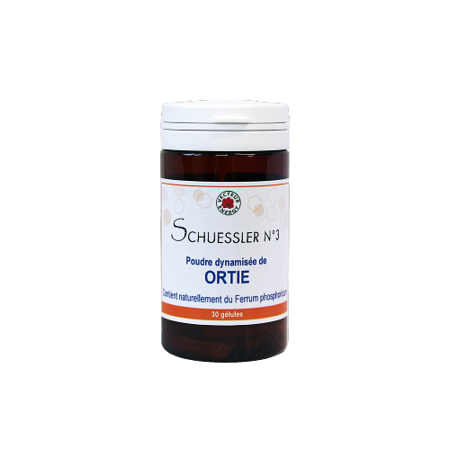 Sels biochimiques de Schuessler N°03 - Ortie - Ferrum phosphoricum - 30 gélules - Vecteur Energy