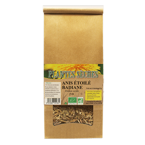 Anis étoilé (Badiane) - Bio* - 50 g - Plante sèche - Phytothérapie - Vecteur Energy