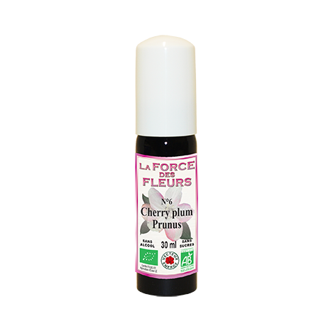 La Force des Fleurs N°06 Cherry plum / Prunier - Fleurs de Bach - Bio - Sans sucres - Sans alcool - 30ml