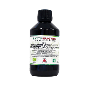 Phytospagyrie N19 Stress passager mental et oxydatif - Bio* - 300 ml - Synergie de plantes biologiques* - Vecteur Energy