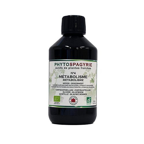 Phytospagyrie N°04 Métabolisme - Bio* - 300 ml - Synergie de plantes biologiques* - Vecteur Energy