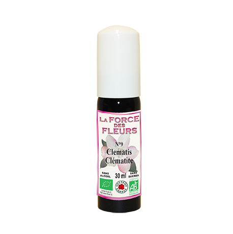 La Force des Fleurs N°09 Clematis / Clématite - Fleur de Bach - Bio - Sans sucres - Sans alcool - 30ml